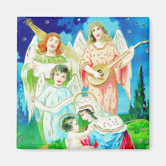 Angels Sing Vintage Magnet (Front)