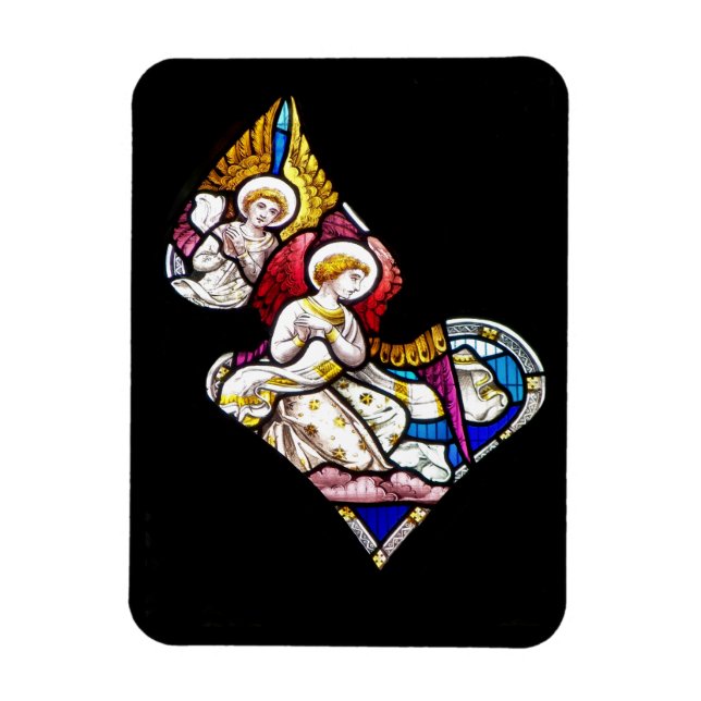 ANGELS STAINED GLASS WINDOW MAGNET (Vertical)