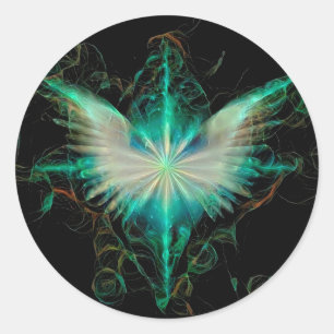 Angel's star classic round sticker