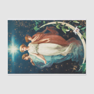Angels, Stars, Women, the Moon Christmas Religious Tissue Paper