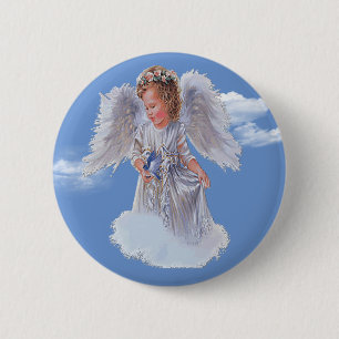 Angels t-shirts 6 cm round badge