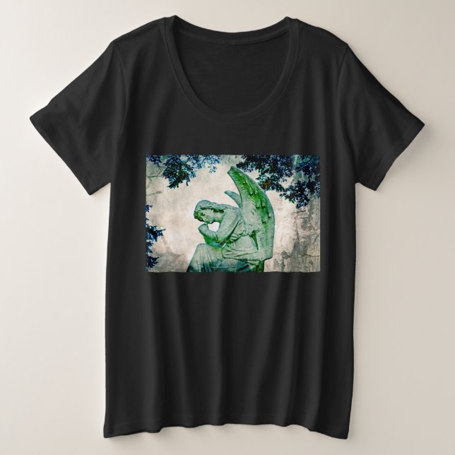 Angel's Thoughts Plus Size T-Shirt (Design Front)