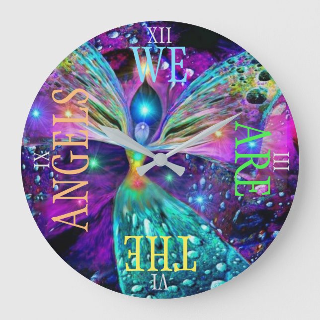 ANGELS  TIME WATCH LARGE CLOCK (Front)
