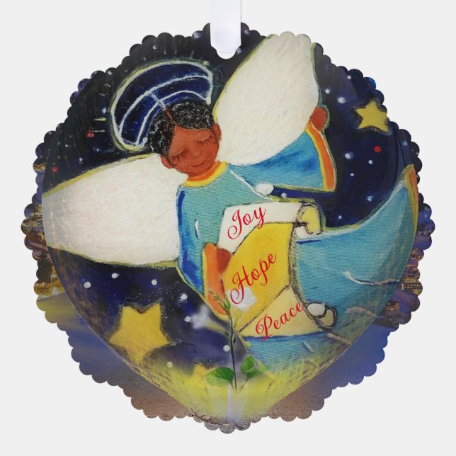 Angels Unaware Paper Ornament Greeting Card (Front)