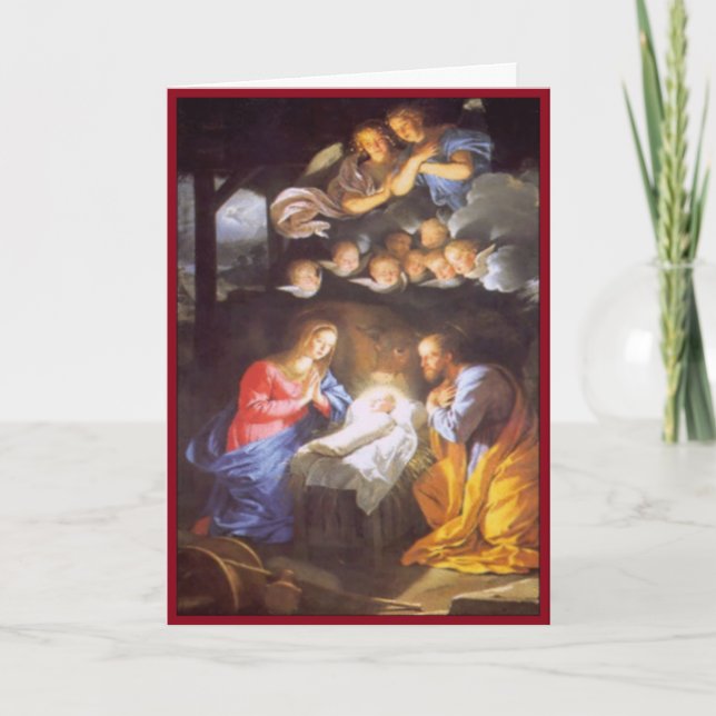 Angels Up Above Custom Greetings Card (Front)