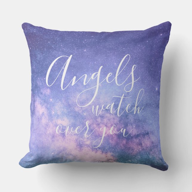 Angels Watch Over You Beautiful Blessing Cushion (Front)