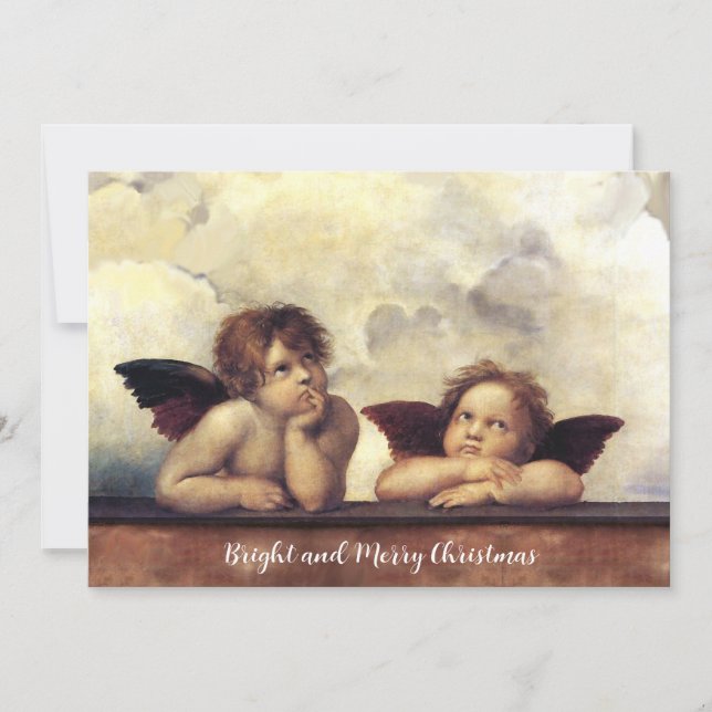 ANGELS / Winged Cherubs ,Clouds Raffaello Sanzio Invitation (Front)