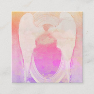 Angels Wings Purple Watercolor Business Cards