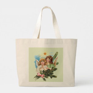 Angels With Palms Large Tote Bag