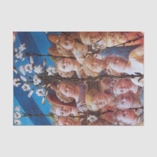 ANGELS WITH WHITE LILIES TISSUE PAPER