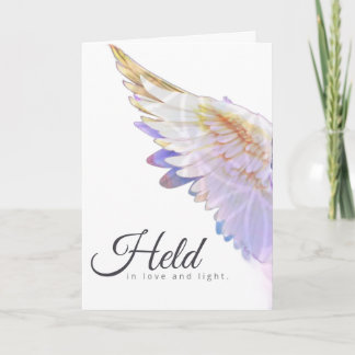 Angels With You Angel Wing – Held, In Love & Light Card