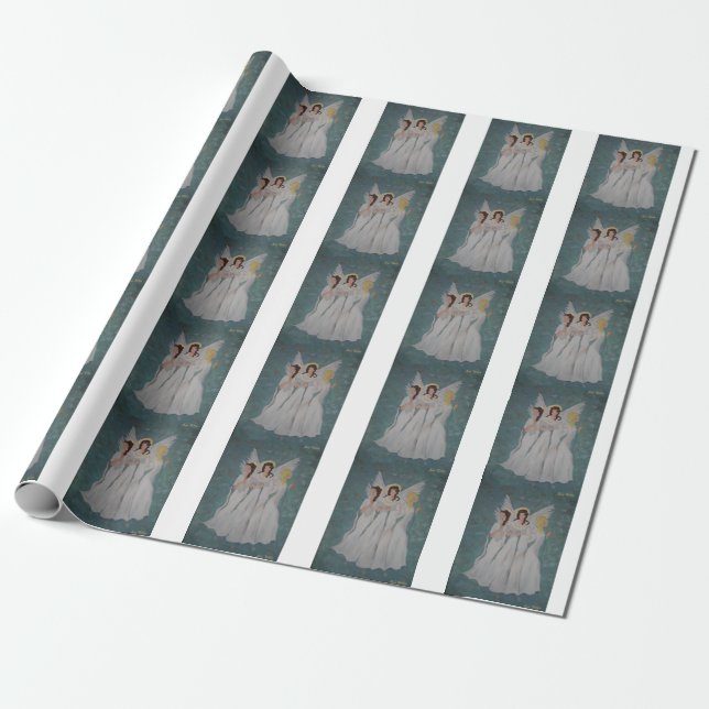 Angels wrapping paper by Gwen Billips (Unrolled)