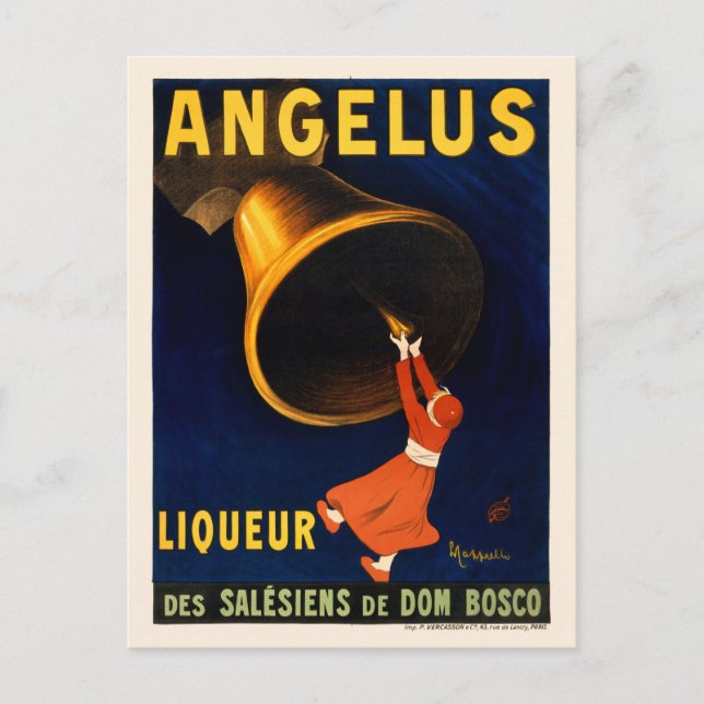Angelus Liqueur France Vintage Poster 1907 Postcard (Front)
