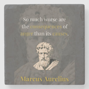 Anger Hurts You Most: Marcus Aurelius on Restraint Stone Coaster