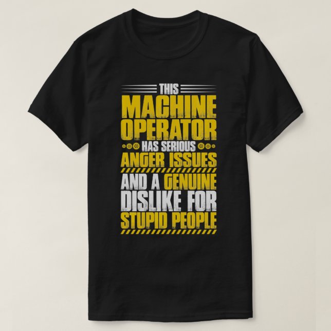Anger Issues Machine Operator Pullover  (Design Front)