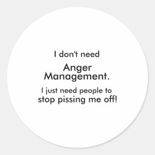 Anger Management  Classic Round Sticker