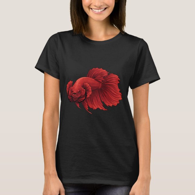 Anger Management Issues Funny Betta Fish Flare T-Shirt (Front)