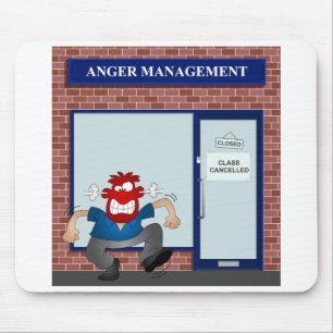 Anger management mouse pad