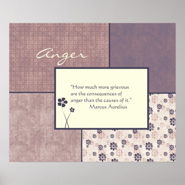 Anger Quote Poster Customisable (Front)