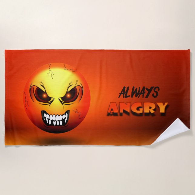Angermoji Beach Towel (Front)