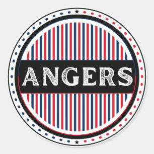 Angers City Pride Emblem – French Identity Classic Round Sticker