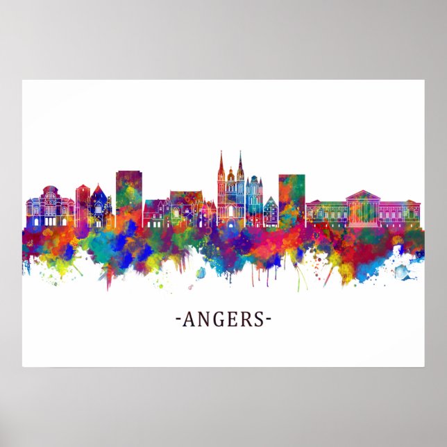 Angers France Skyline Poster (Front)