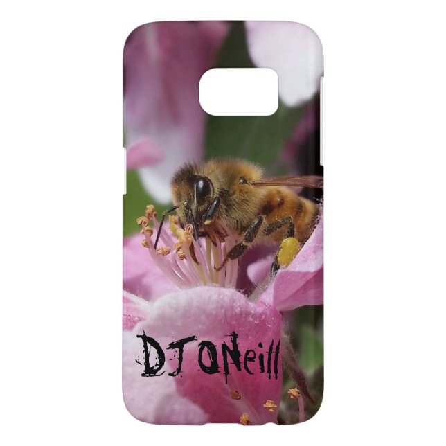 Angery Honey Bee On Pink Crabapple blossom Case-Mate Samsung Galaxy Case (Back)