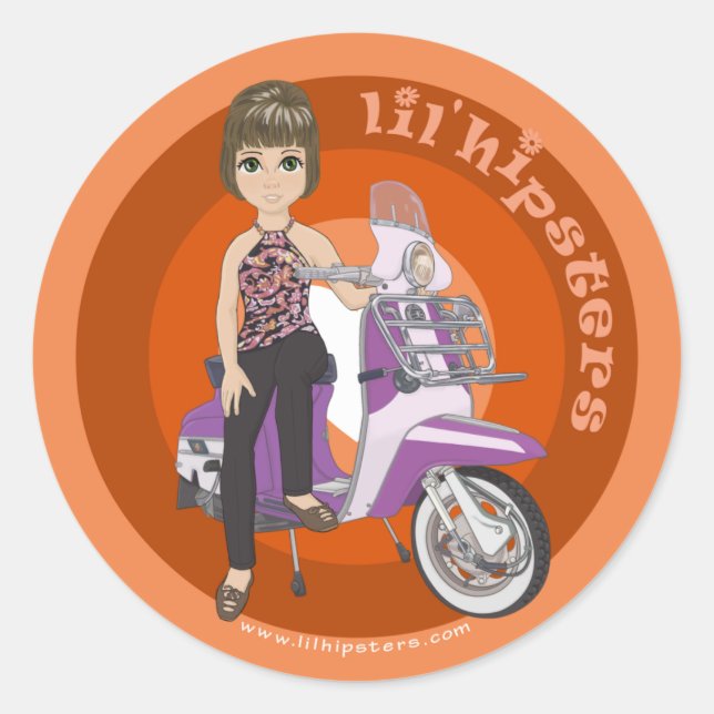 Angie Classic Round Sticker (Front)