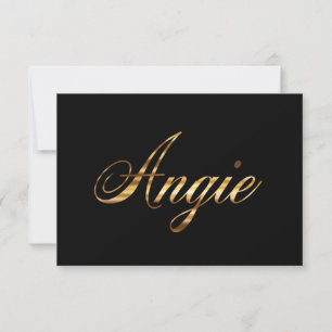 Angie gold Design Lettering Card