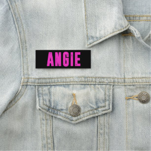 Angie pink name tag