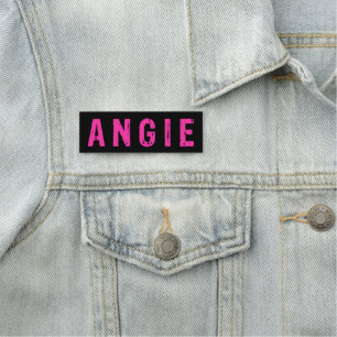 Angie pink name tag