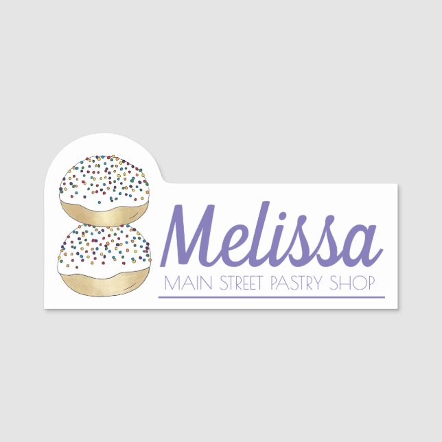 Anginetti Italian Bakery Wedding Cookies Pastry Name Tag (Front)