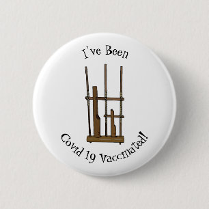 Angklung cartoon illustration 6 cm round badge
