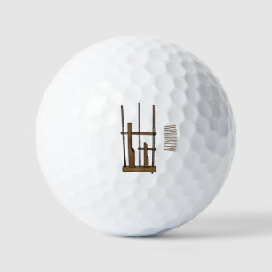 Angklung cartoon illustration golf balls