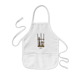 Angklung cartoon illustration kids apron