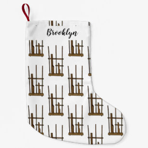 Angklung cartoon illustration small christmas stocking