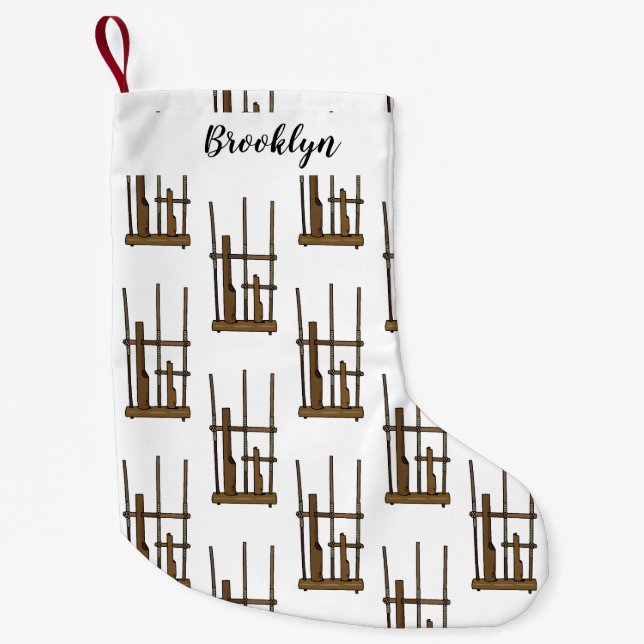 Angklung cartoon illustration small christmas stocking (Front)