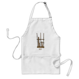 Angklung cartoon illustration standard apron
