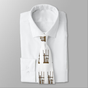 Angklung cartoon illustration tie