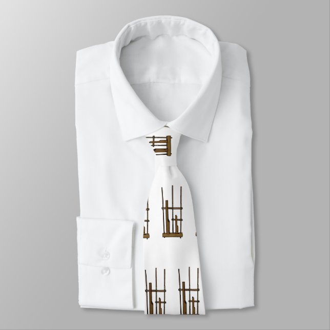 Angklung cartoon illustration tie (Tied)
