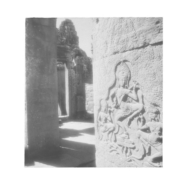 Angkor Cambodia, Apsara Carving The Bayon 2 Notepad (Front)