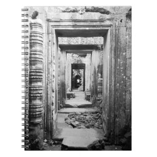 Angkor Cambodia, Doorways Preah Khan Spiral Notebook