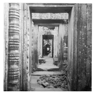 Angkor Cambodia, Doorways Preah Khan Tile