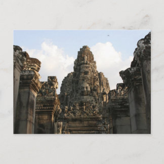 angkor cambodia face postcard
