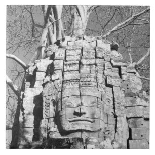 Angkor Cambodia, Head Ta Som Temple Tile