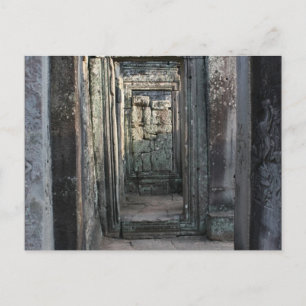 angkor prohm doors postcard