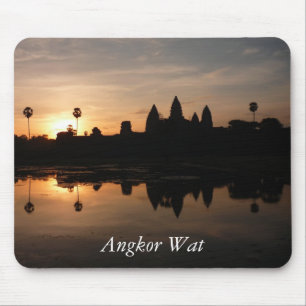 angkor silhouette sunrise mouse pad