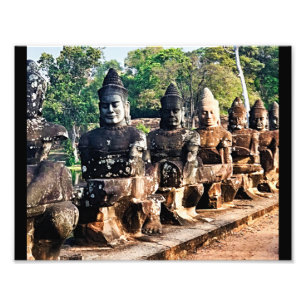 Angkor Thom God Statues  Photo Print