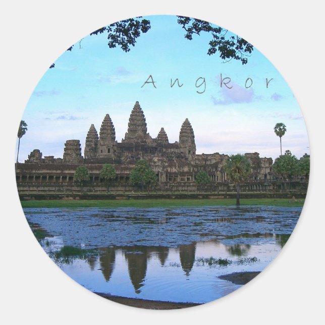 Angkor Wat 01 Classic Round Sticker (Front)