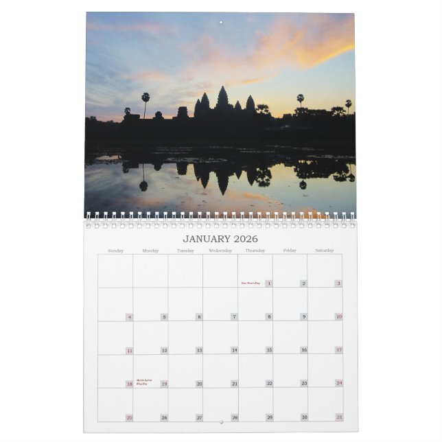 Angkor Wat 2012 Calendar (Jan 2026)